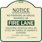 Signmission No Parking in Areas Marked as Fire Lane CVC Section 22500.1 & 22658 Alum, 18" x 18", TG-1818-23724 A-DES-TG-1818-23724 - alternate 1